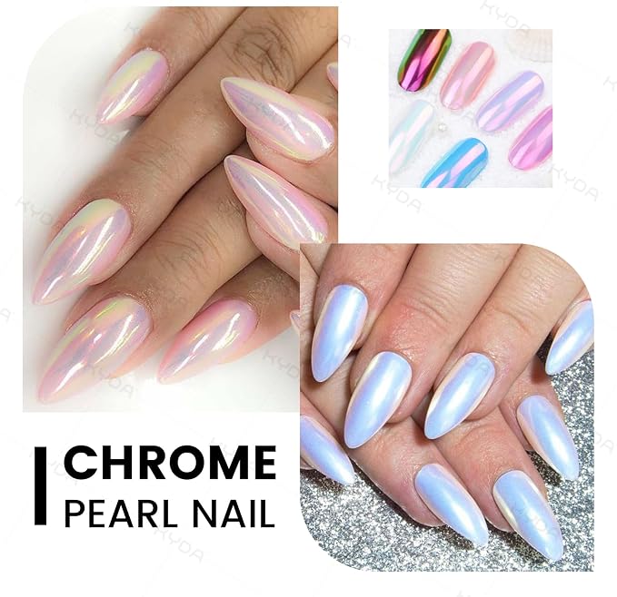 Ownest 4 Pcs Neon Chrome Nail Powder, Unicorn Chrome Nails Glitter Pigment - Image 6