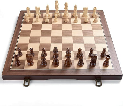 AMEROUS 15'' Magnetic Wooden Chess Set - Image 3