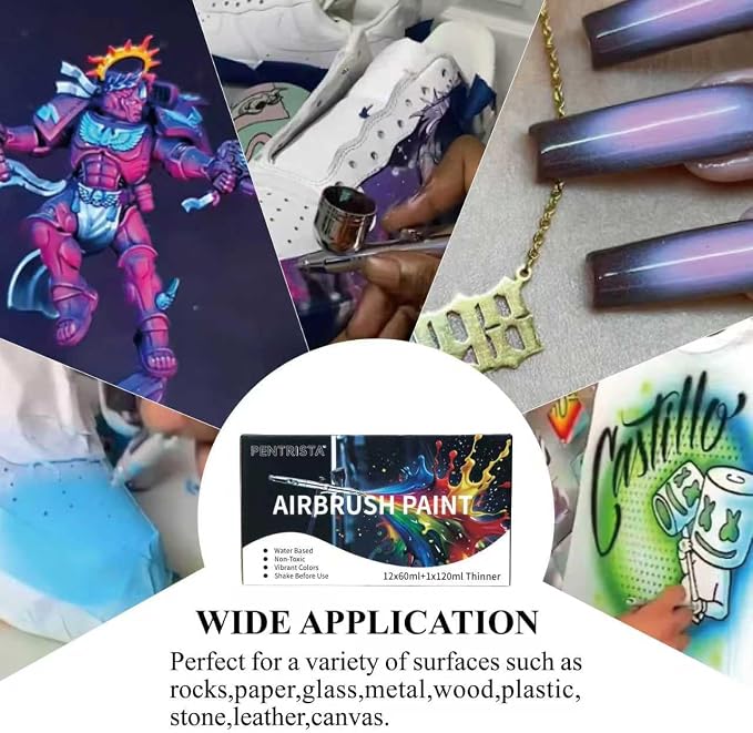 Airbrush Paint Set, 12 Colors - Image 6