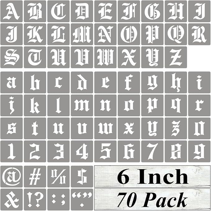 6 Inch Alphabet Letter Stencils by REOLAN