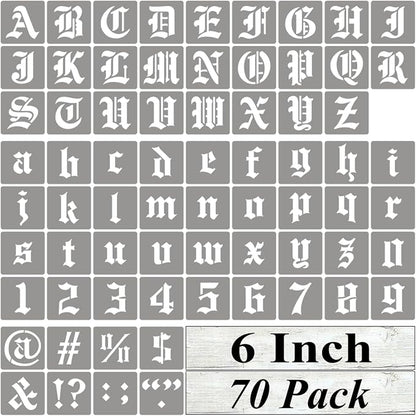 6 Inch Alphabet Letter Stencils by REOLAN
