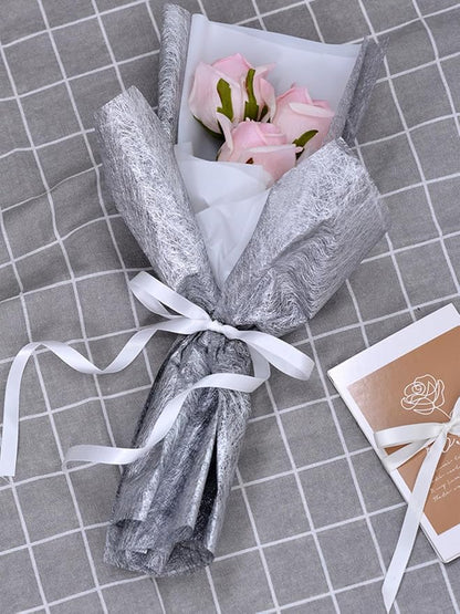 3/8" x 100 Yards White Polyester Satin Ribbon Single Faced Bulk Fabric Ribbons - Image 3