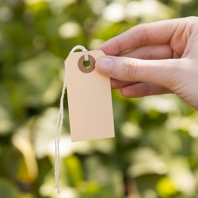 100 Small Manila Paper Tags - Image 5