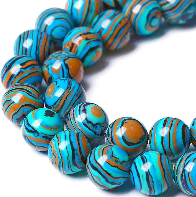 4MM Blue Malachite Beads Natural Stone Energy Healing Beads Round Loose Beads - Image 3