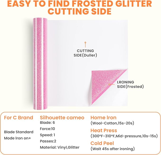 HTVRONT Glitter HTV Vinyl Roll - Image 5
