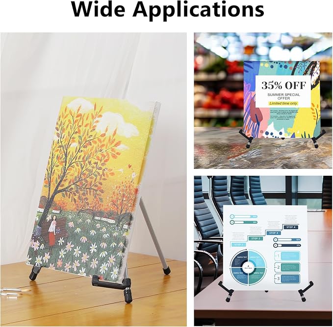 14" High Tabletop Instant Display Easel, Small Desktop Steel Easel Stand - Image 6