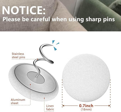 Linen Fabric-Covered Twist Pins - Image 6