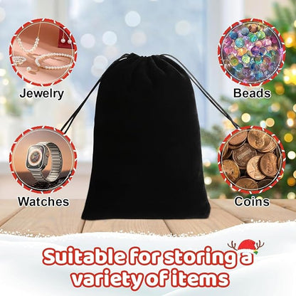 COSBAY 50 Pack Velvet Drawstring Bags, 5×7 Inch Small Velvet Jewelry Pouches - Image 3