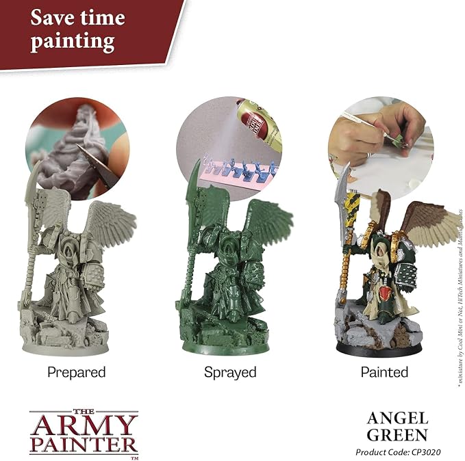 The Army Painter Colour Primer Angel Green, 400 mL Acrylic Spray Primer - Image 2