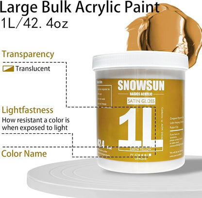 SNOWSUN Acrylic Paints, Large Bulk Heavy Body Acrylic Paint - Image 3