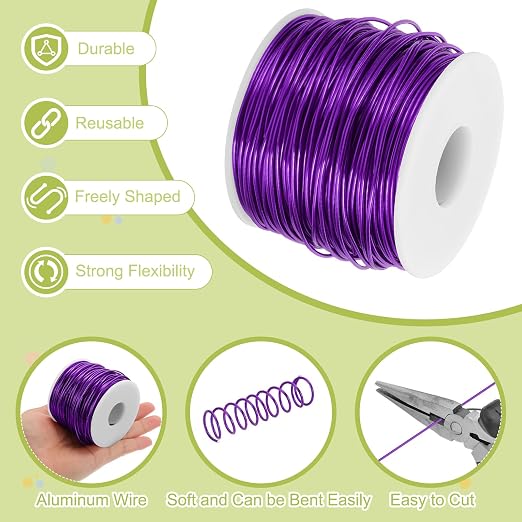 MECCANIXITY 15 Gauge Anodized Aluminum Craft Wire Bendable Bonsai Training Wire - Image 3