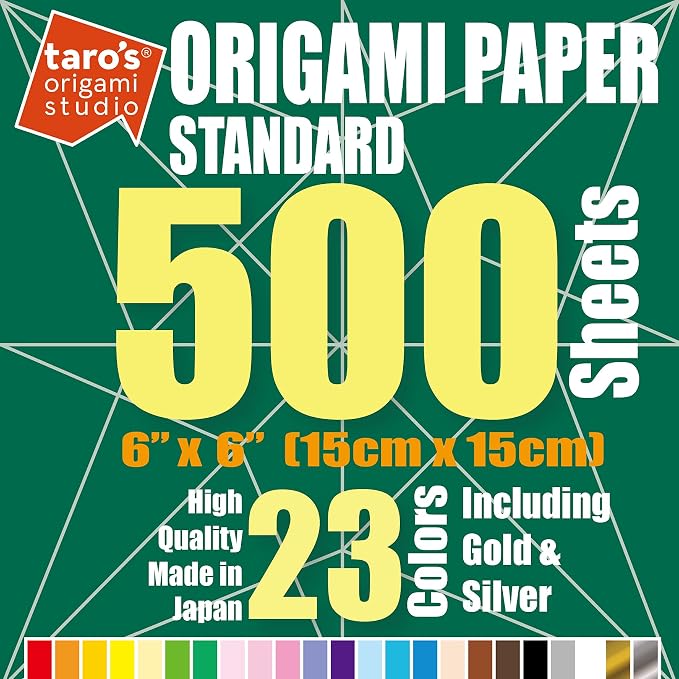 Standard 6 Inch One Sided 23 Colors 500 Sheets Square Easy Fold Premium - Image 2