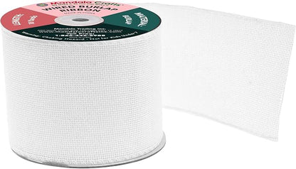 Mandala Crafts White Burlap Wired Ribbon 3 Inches Wide Jute Ribbons - Image 2