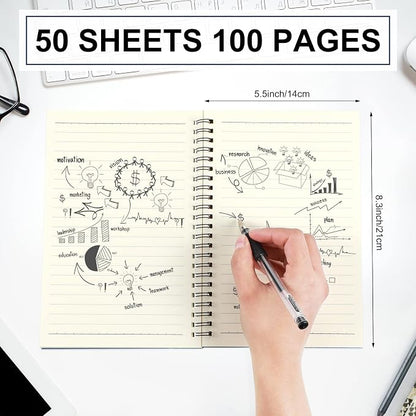 Yahenda 18 Pcs Spiral Notebook Bulk A5 Journal Lined 8.3'' x 5.5'' Writing - Image 3