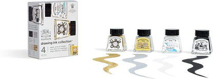 Winsor & Newton Collection Drawing Ink Set, Metallic Tones - Image 3