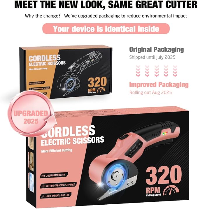 Cordless Electric Scissors: 4V Rechargeable Cardboard Cutter, 3 Blades - Image 8