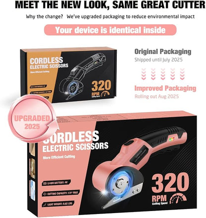 Cordless Electric Scissors: 4V Rechargeable Cardboard Cutter, 3 Blades - Image 8