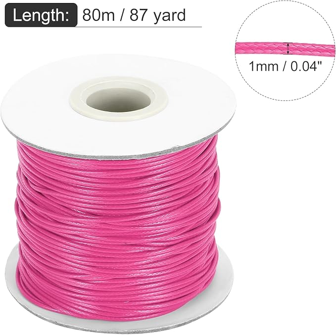 MECCANIXITY Waxed Cord 1mm Waxed Thread 87 Yard Wax String Leather Cord - Image 2