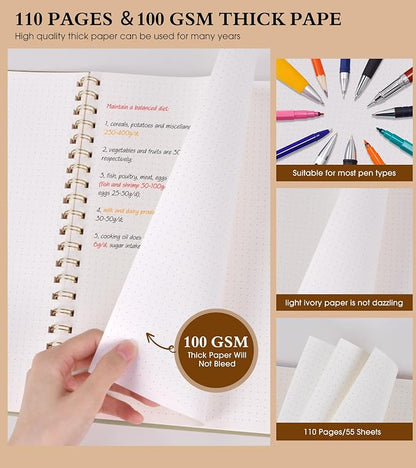 Dotted Notebook, Spiral Notebook Journal 8.5” x 11”, A4 Large Dot Grid Notebooks - Image 4