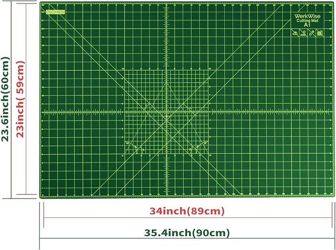 Thickness-Upgraded 24" x 36" Self Healing Sewing Mat, WerkWise Rotary Cutting - Image 4