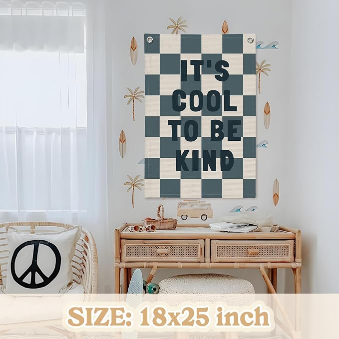 Kids Room Decor, Classroom Banner, It’s Cool to Be Kind, Nursery Decor - Image 2