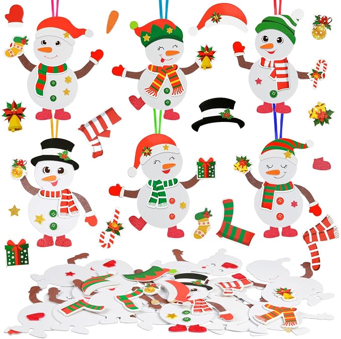 Fennoral 12 Pack Snowman Craft Kits by Fennoral