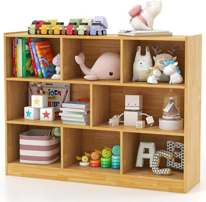 Toy Storage Organizer, 3-Tier Kids Bookshelf, 8 Cube Kids' Bookcases, Cabinets by IFANNY