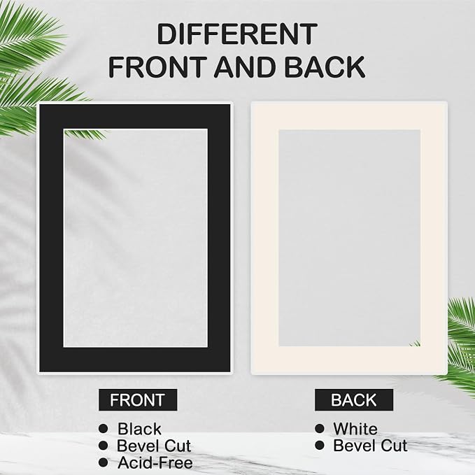Prudiut 15 Pack 5x7 Black Picture Mats, Frame Mattes - Image 5