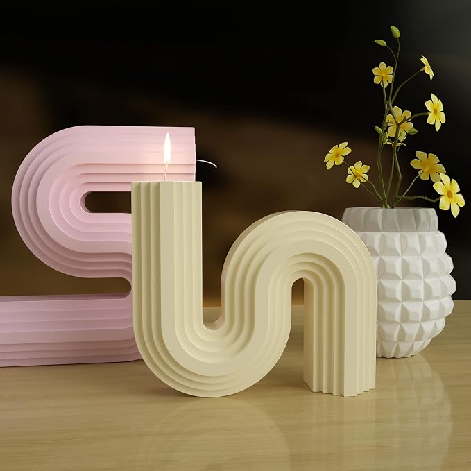 2 Pack 6 inch + 7 inch Twist Candle Molds - Image 2