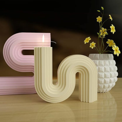 2 Pack 6 inch + 7 inch Twist Candle Molds - Image 2