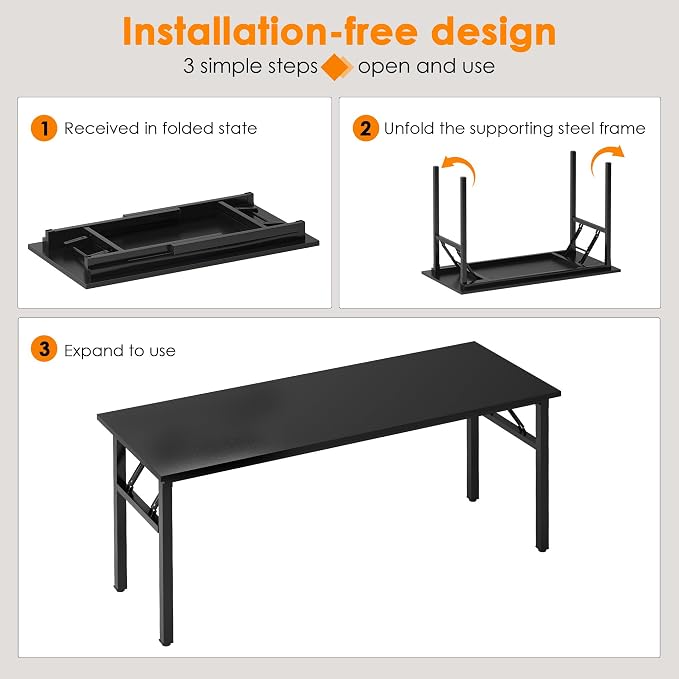 Need Computer Desk Office Desk 62 inches Folding Table - Image 4