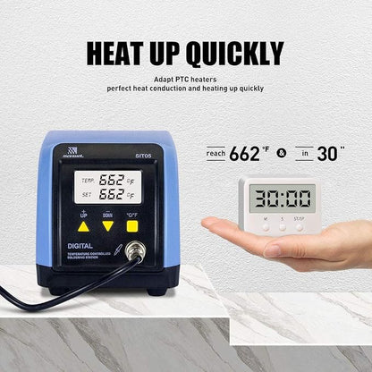 Soldering Iron Station Kit - 110V 60W Digital LED Soldering Station Temperature - Image 3
