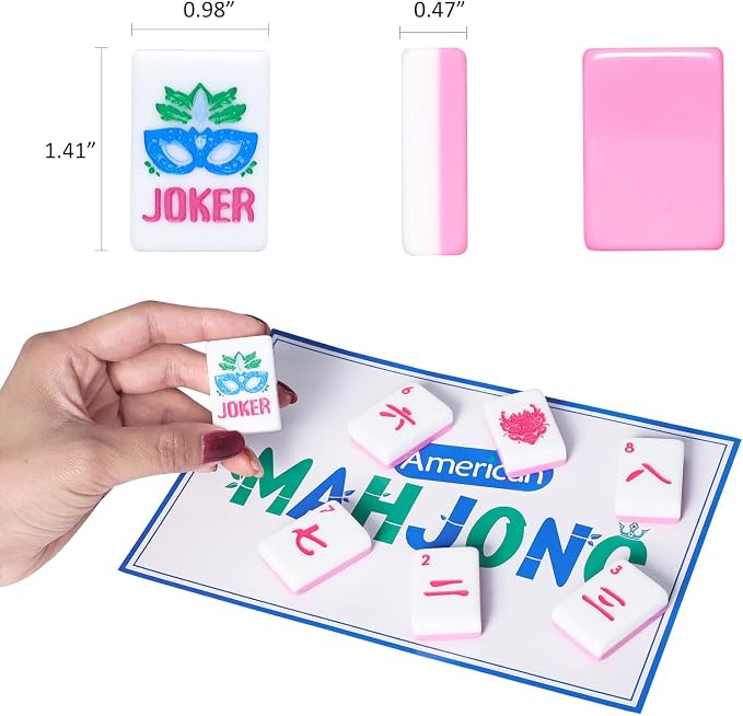American Mahjong Tile Set with Carrying Bag and Accessories, 160 Acrylic - Image 3
