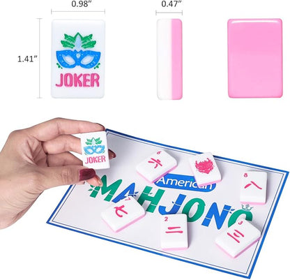 American Mahjong Tile Set with Carrying Bag and Accessories, 160 Acrylic - Image 3