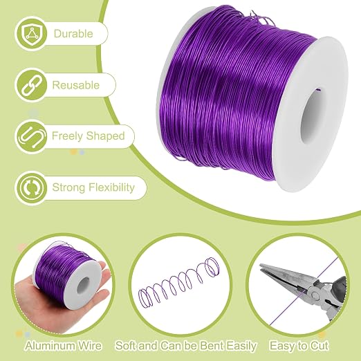 MECCANIXITY 20 Gauge Anodized Aluminum Craft Wire Bendable Bonsai Training Wire - Image 3