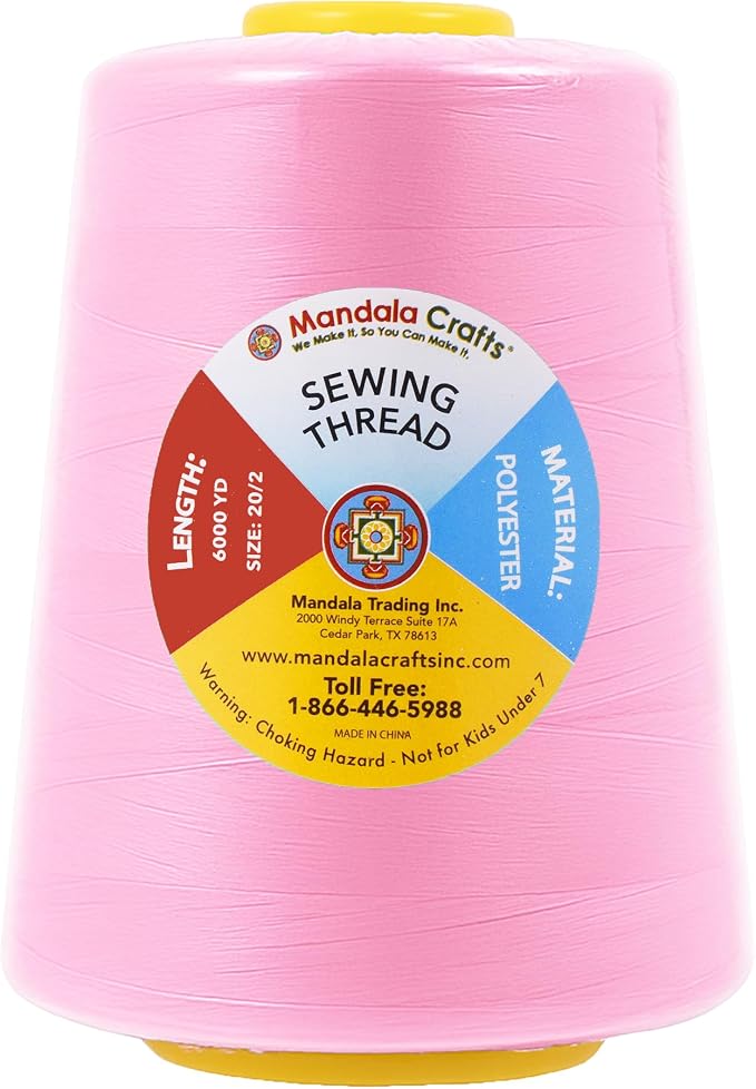 Mandala Crafts 4 Pack of Serger Threads Cones Spools - Image 4