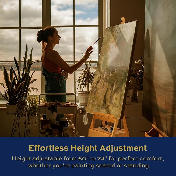 Large Adjustable Beech Wood Painting Easel - Image 5