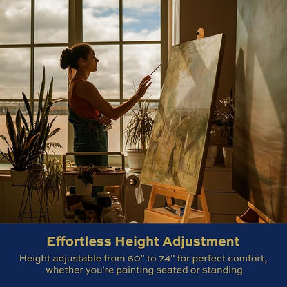 Large Adjustable Beech Wood Painting Easel - Image 5