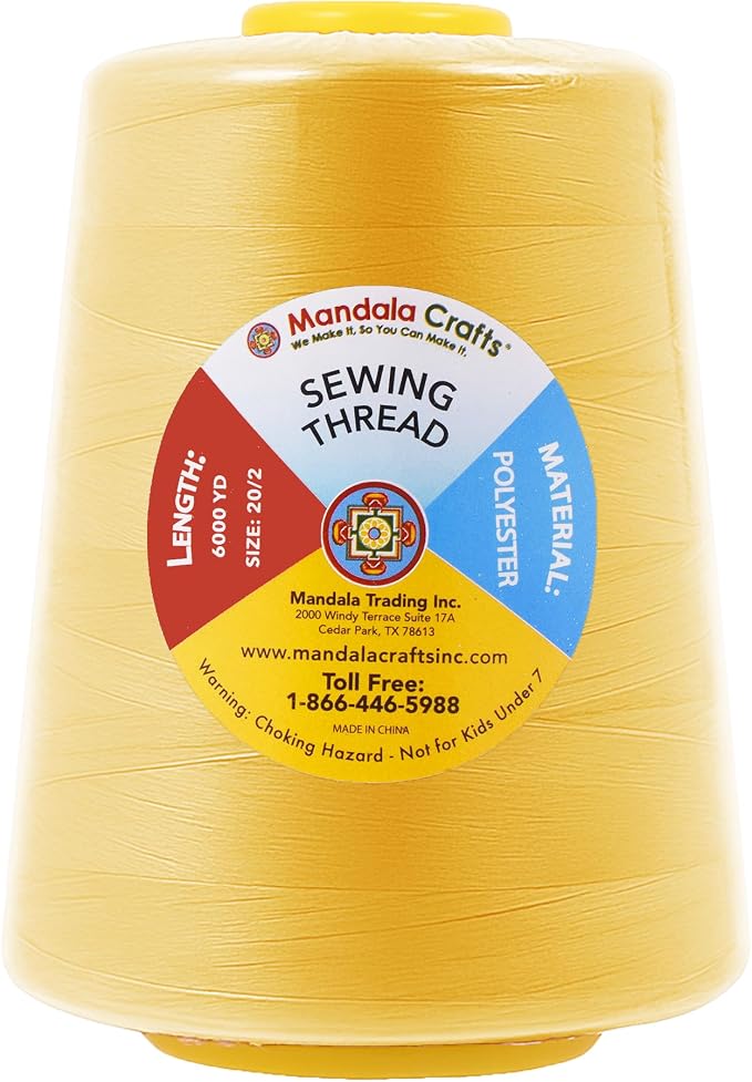 Mandala Crafts 4 Pack of Serger Threads Cones Spools - Image 4