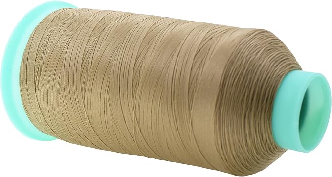 Mandala Crafts Bonded Nylon Thread Khaki Heavy Duty Sewing Threads - Image 2