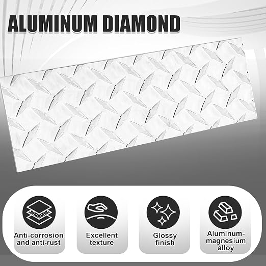 1pcs Diamond Plate Sheet Metal Heavy Duty Tread Aluminum Sheet Diamond Tread - Image 4