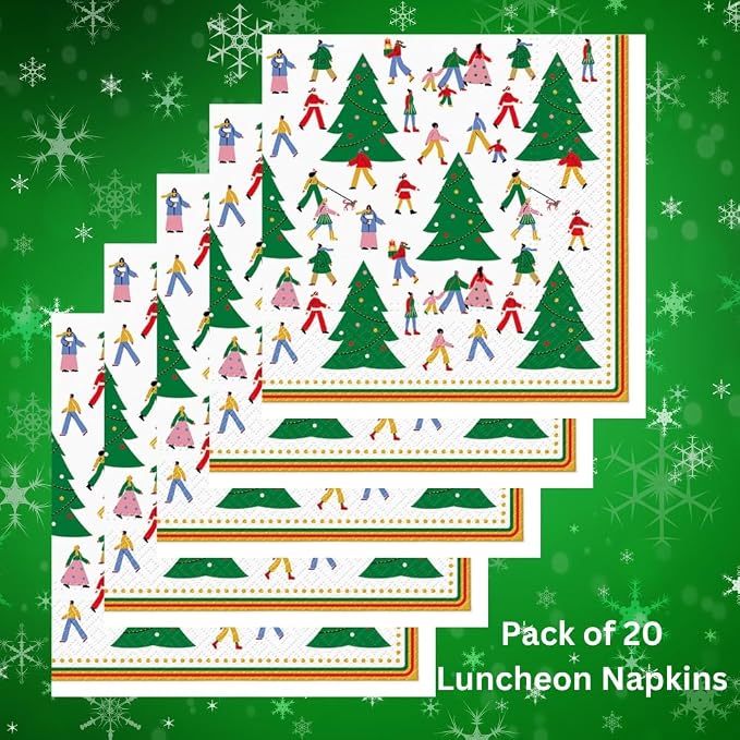 20-ct 13x13 Christmas Paper Decoupage Napkins, 3-Ply Servilletas Tissue Napkin - Image 5