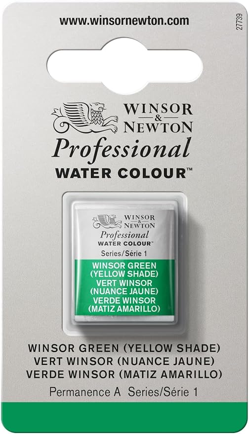 Winsor & Newton Professional Watercolor, Half Pan, Winsor Green Yellow Shade by WinsorNewton