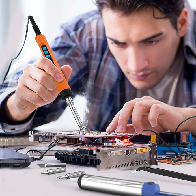 Soldering Iron Kit, 190W Soldering Gun, 110V LED Solder Kit - Image 3