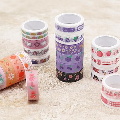 60 Rolls Cartoon Washi Tape Set Washi Tape Stickers Decorative Washi Tapes - Image 8