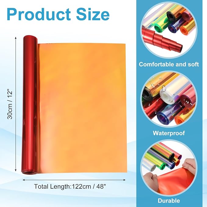 MECCANIXITY Holographic Clear PVC Vinyl Film Holographic PVC Fabric Waterproof - Image 2
