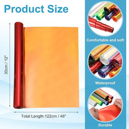 MECCANIXITY Holographic Clear PVC Vinyl Film Holographic PVC Fabric Waterproof - Image 2