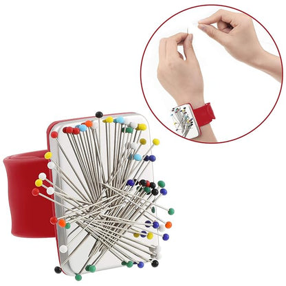 WILLBOND Magnetic Wrist Sewing Pincushion Wrist Magnetic Pin Holder Wristband - Image 3
