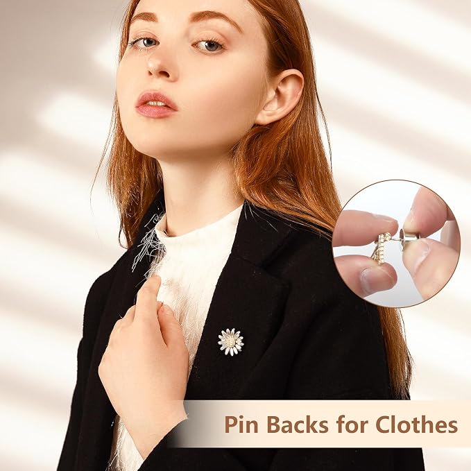 70 PCS Locking Pin Backs, Metal Pin Locks Locking Pin Keeper Clasp - Image 5