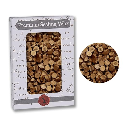 Nostalgic Impressions Premium Sealing Wax Beads 2 OZ. 350Pcs. Classic Gold by NostalgicImpressions